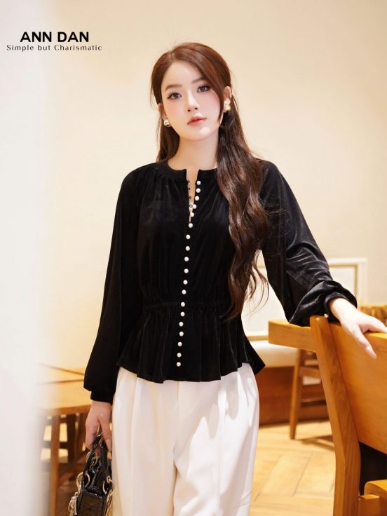 áo nhung tay bồng