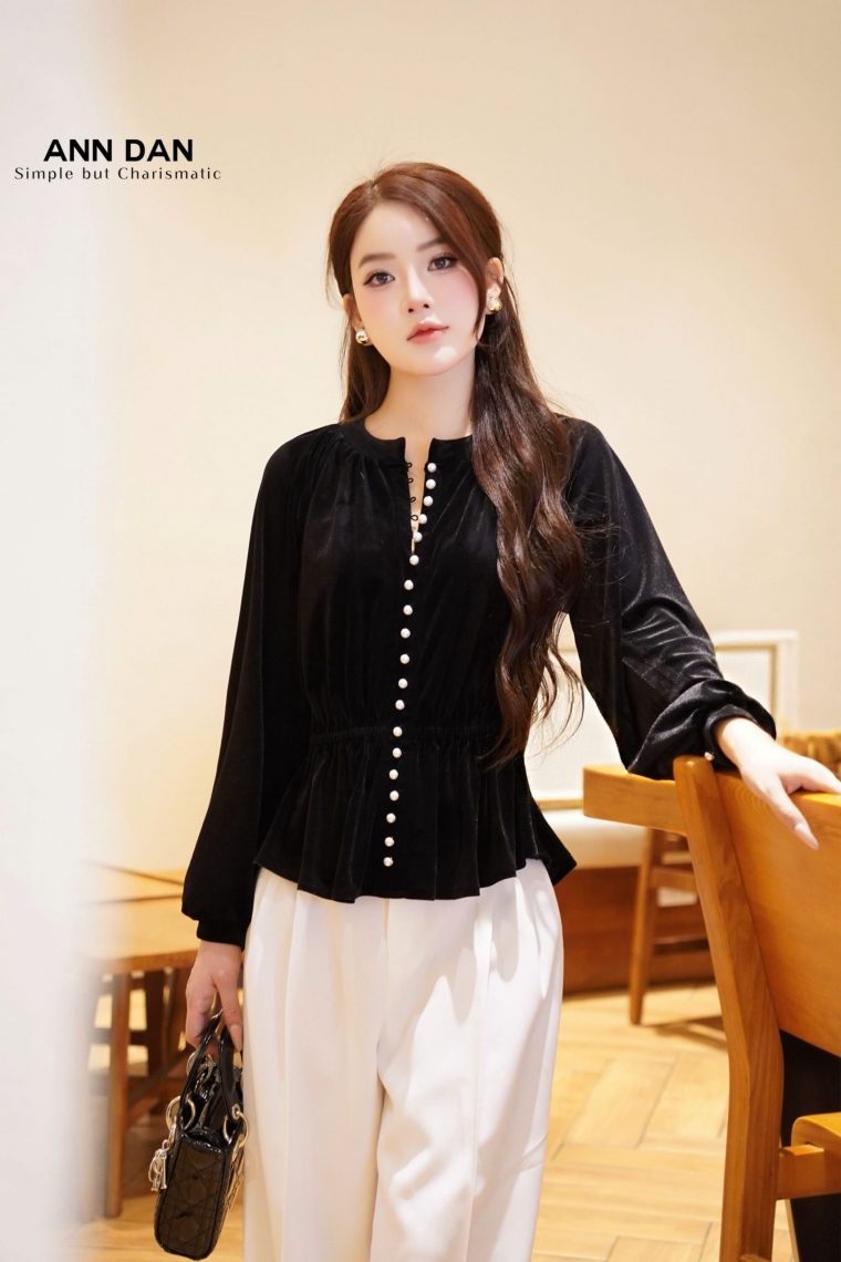 áo nhung tay bồng