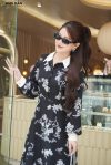 Đầm sơ mi hoạ tiết đen 4