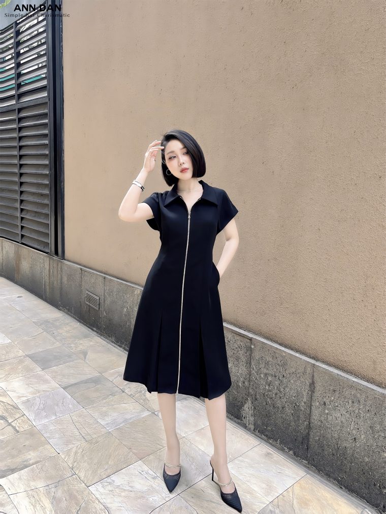 Đầm tuyết mưa khoá bạc – Đen 4