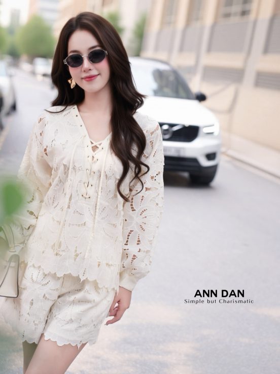 Set ren dệt dây cổ `