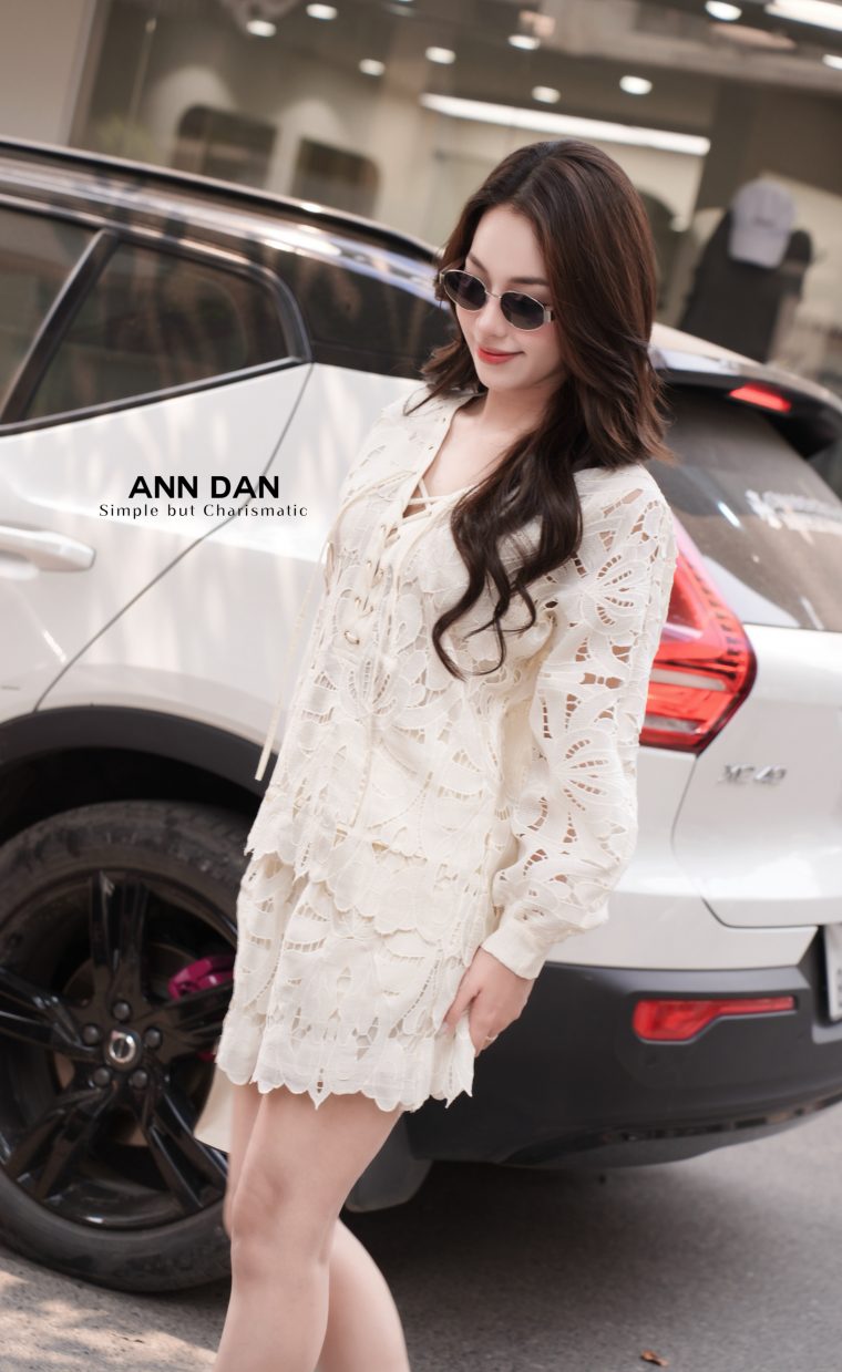 Set ren dệt dây cổ 534