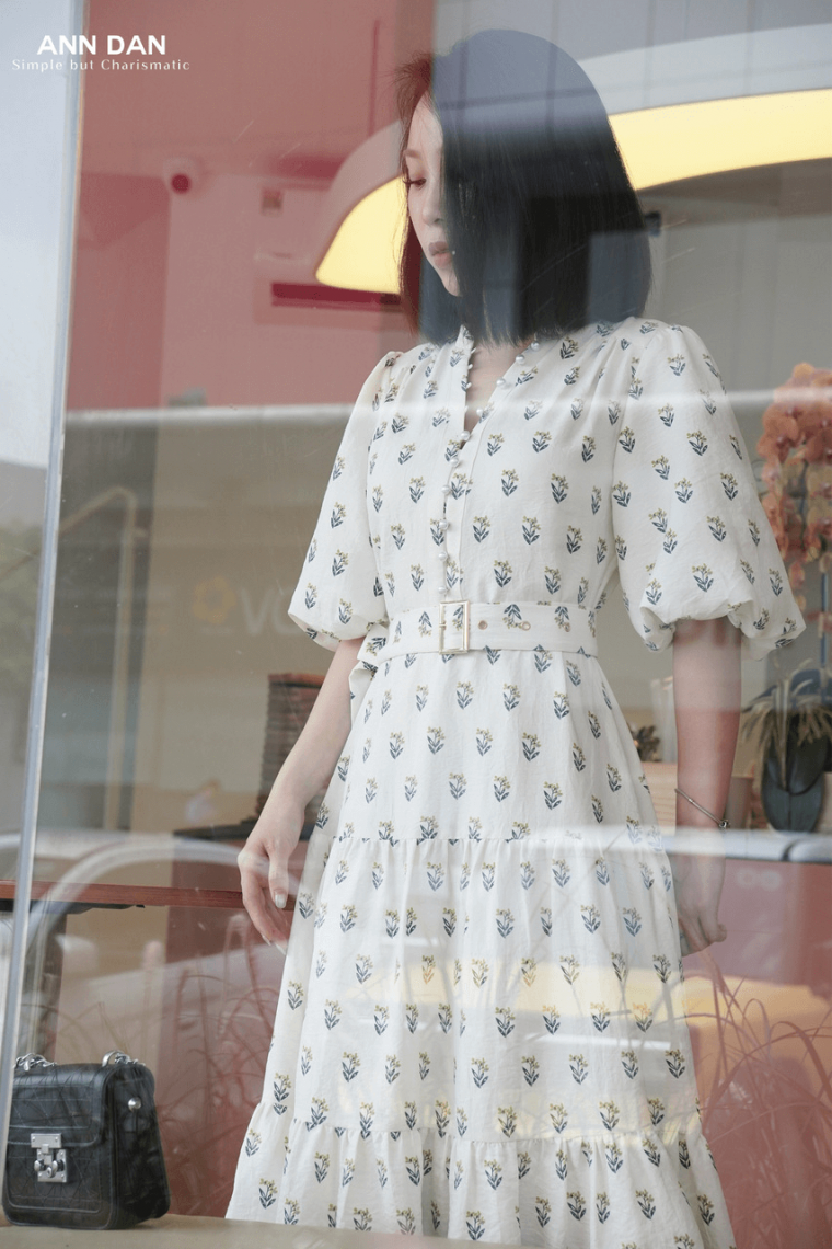 Đầm thô cotton cổ tàu