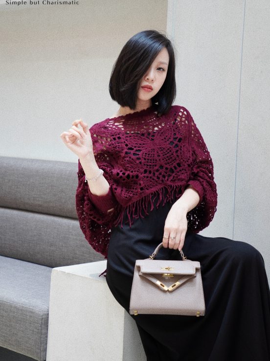 Set mongtoghi đỏ đầm thun gân cotton