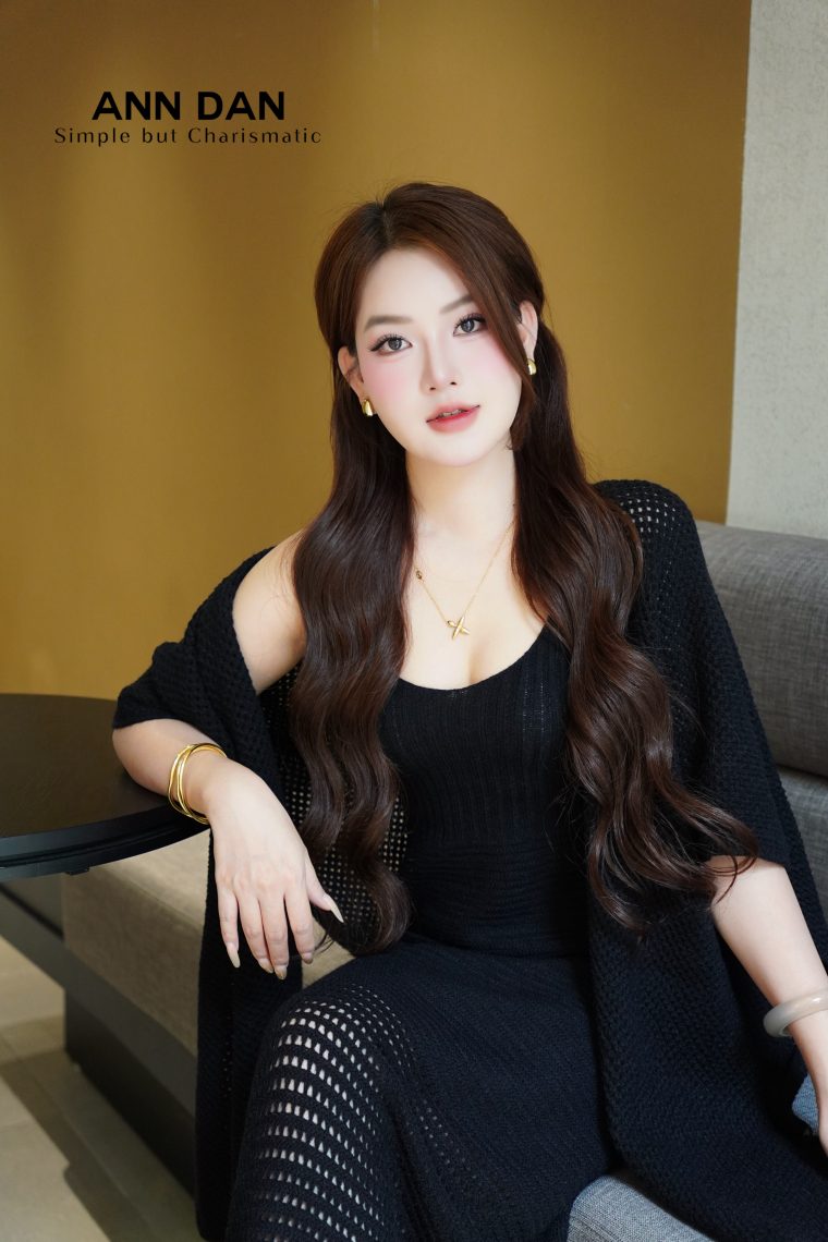 SET CARDIGAN ĐEN LEN HÀN - SANG TRỌNG, TÔN DÁNG