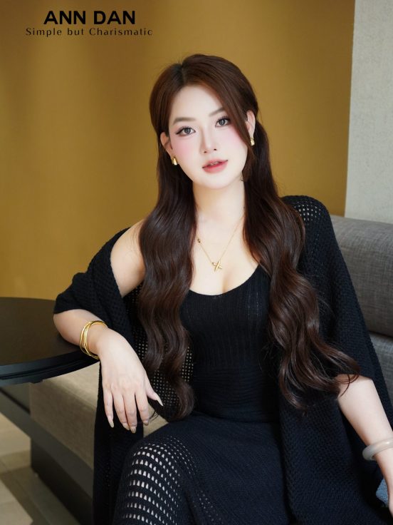 SET CARDIGAN ĐEN LEN HÀN - SANG TRỌNG, TÔN DÁNG