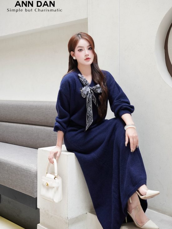 Set cổ tim khăn lụa