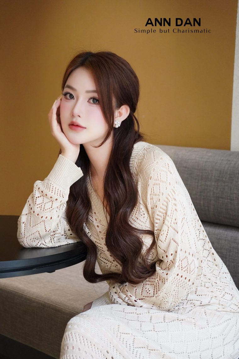 Set len lưới cổ tim khuy ngọc