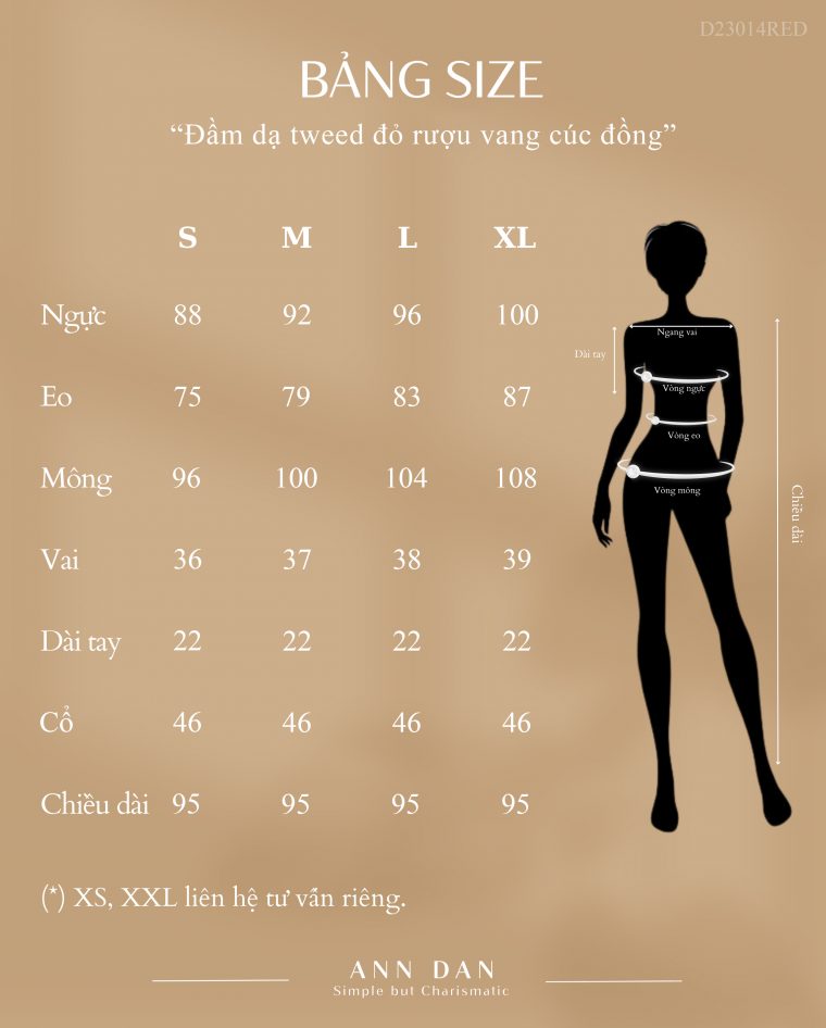 Đầm dạ tweed đỏ