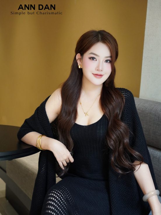 SET CARDIGAN ĐEN LEN HÀN - SANG TRỌNG, TÔN DÁNG