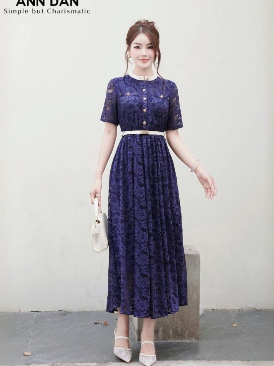 đâm ren xanh cổ trắng