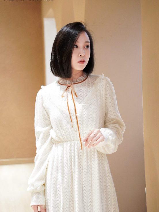 ĐẦM REN LÔNG PHỐI TUTU DÂY NÂU