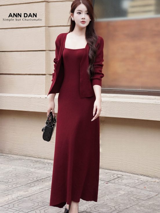 Set áo len hoa nổi