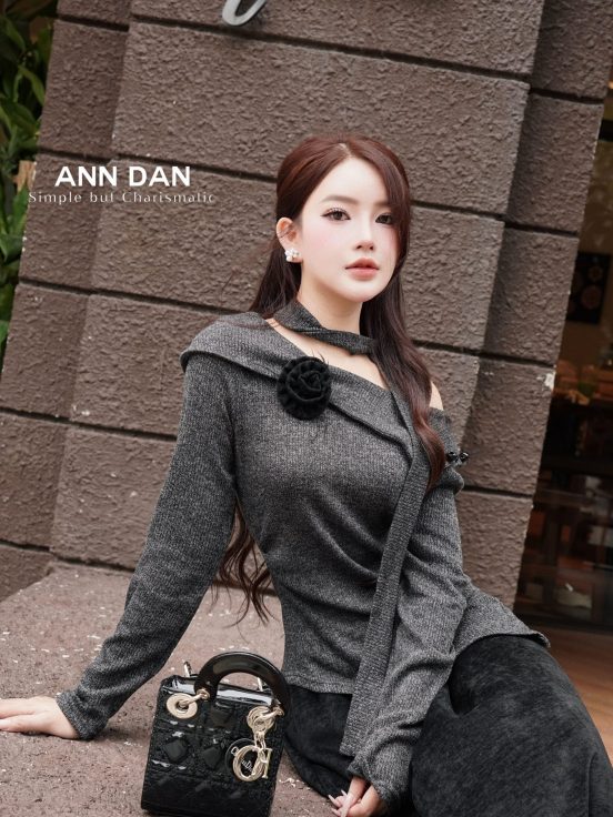 Set Áo Len Ghi Cổ Thuyền