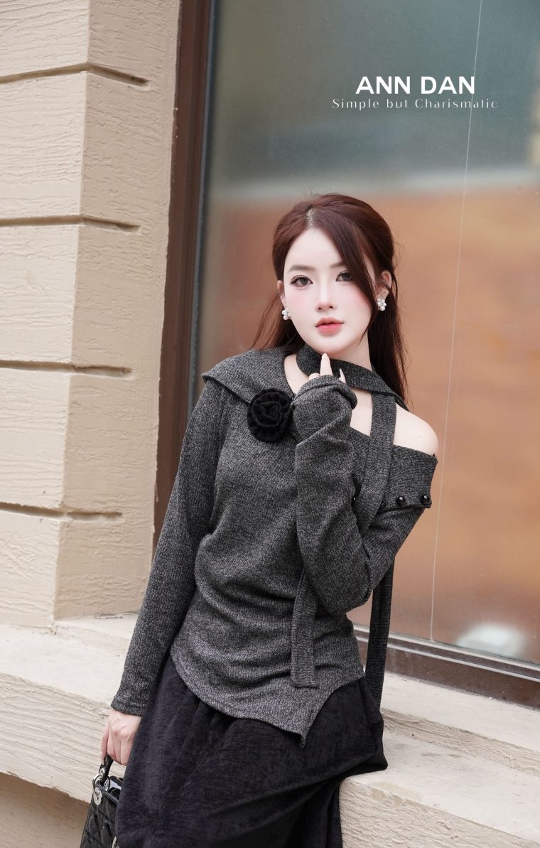 Set Áo Len Ghi Cổ Thuyền