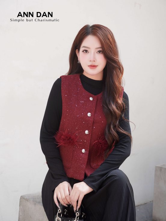 Set gile dạ kim sa