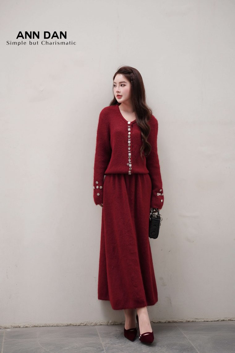 Set len áo cúc điệu