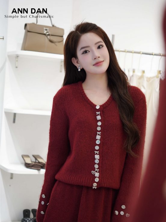 Set len áo cúc điệu