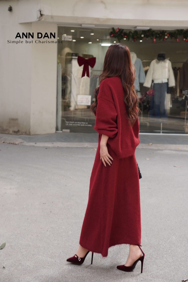 Set len hoa đỏ đan dây