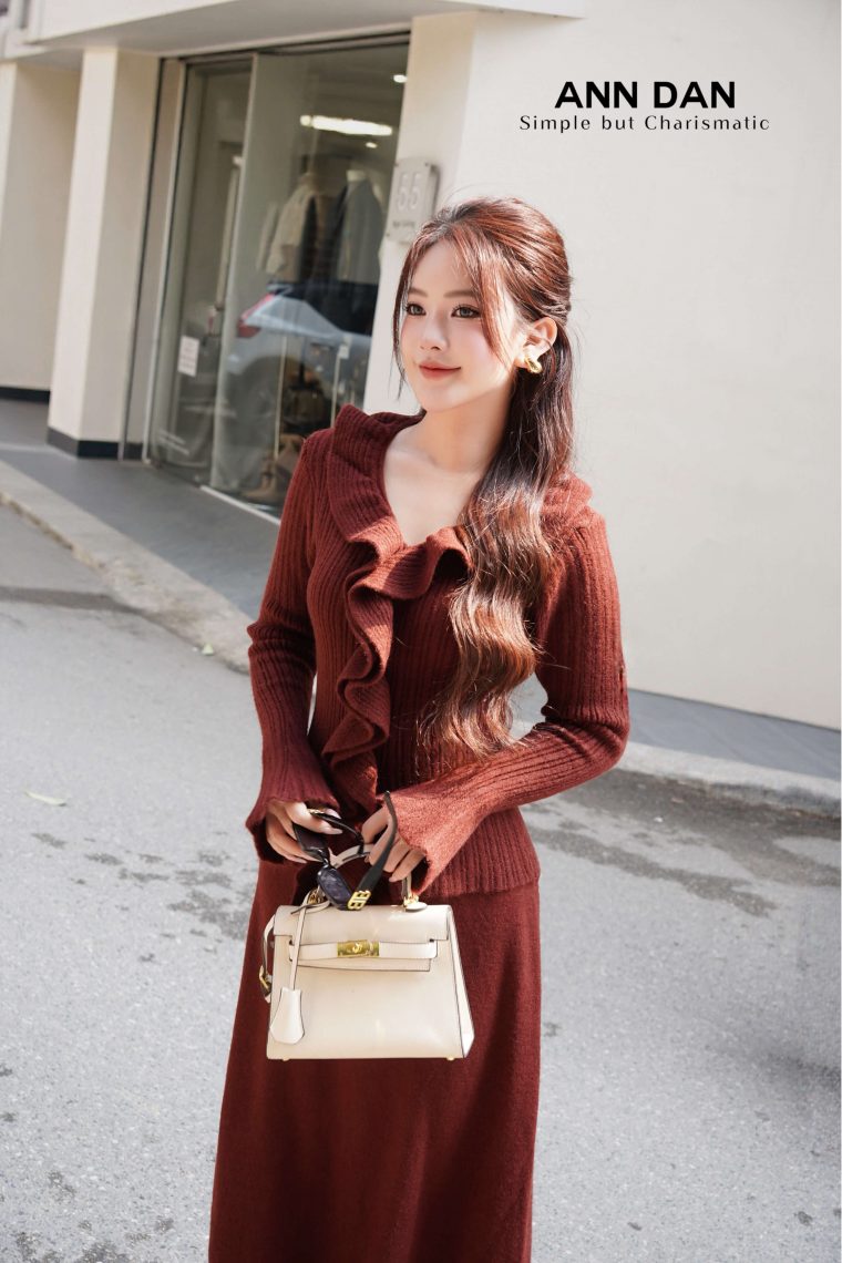 Set len áo viền bèo