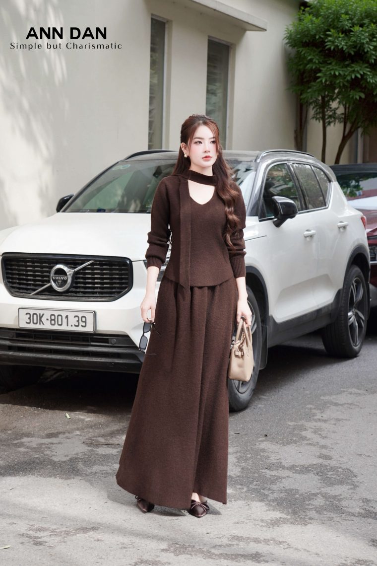 Set len áo nơ cổ