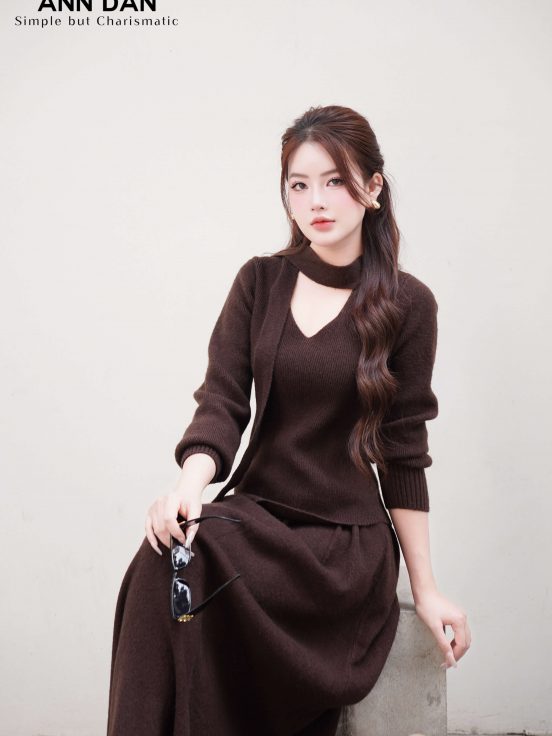 Set len áo nơ cổ