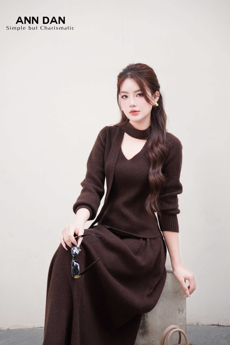 Set len áo nơ cổ