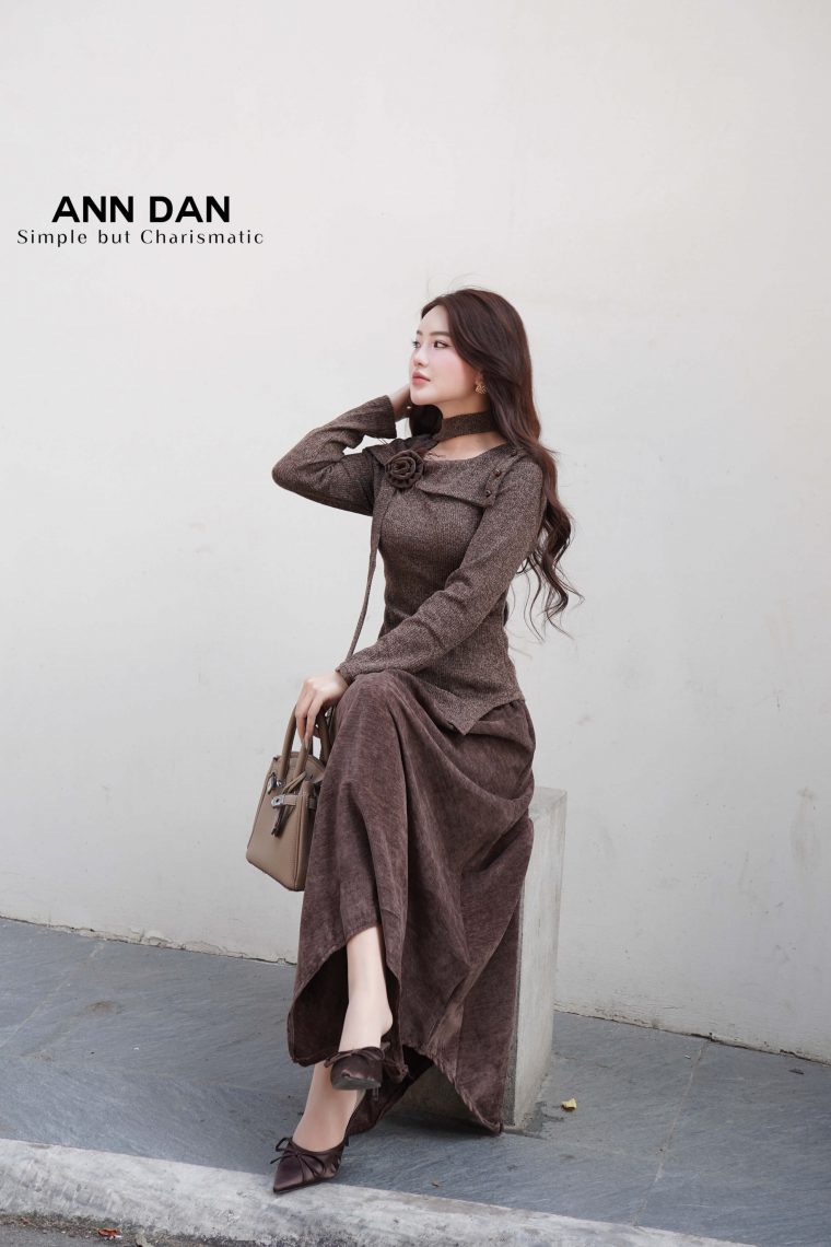 Set len đính hoa dây cổ