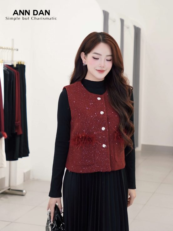 Set gile dạ kim sa