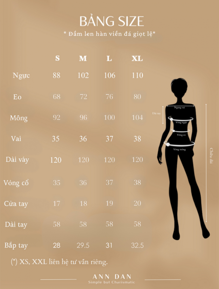 Đầm len viền đá giọt lệ