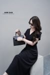 Đầm Mango Hàn – Đúp cổ V ly bụng ư