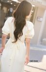 Đầm đũi xước cổ vòng 2