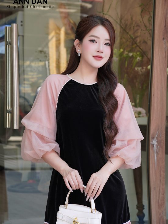 Đầm nhung phối tutu