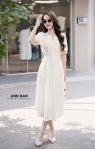 Đầm đũi xước cổ vòng