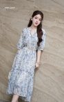 Đầm silk Nhật cổ tàu đuôi cá 2