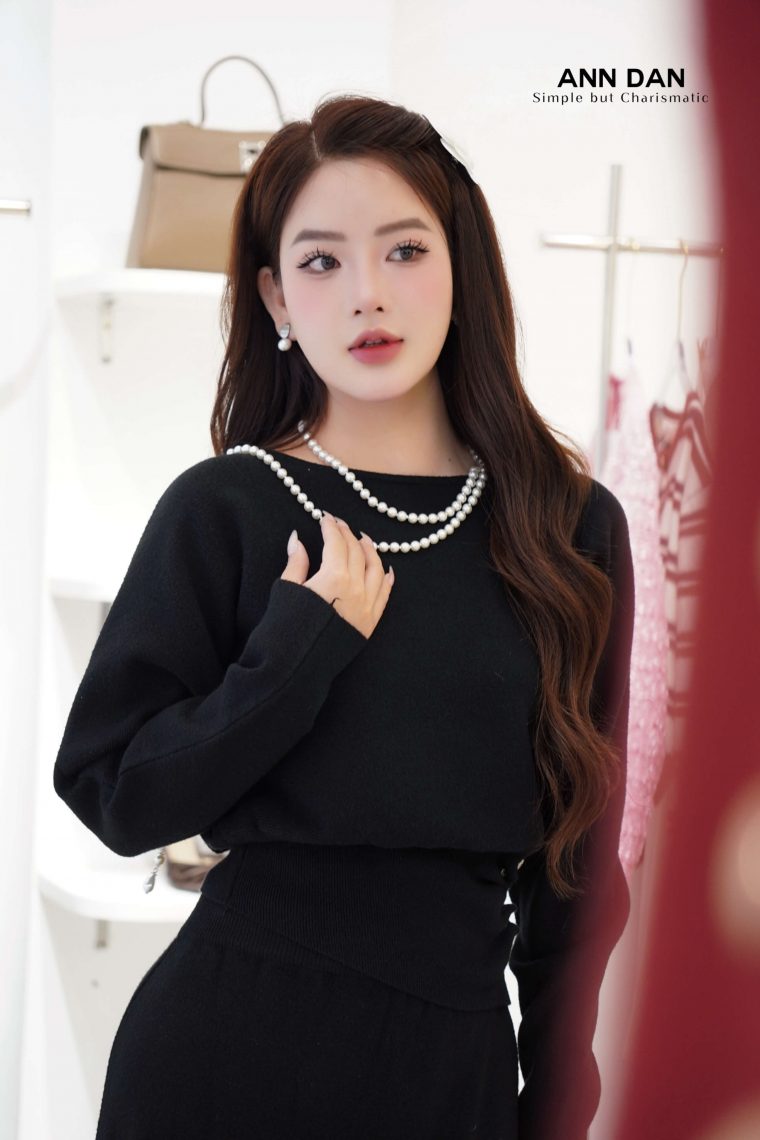 Set len cổ thuyền khuy eo