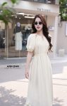 Đầm đũi xước cổ vòng 3443