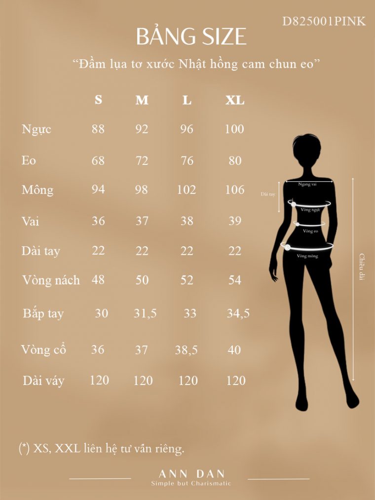 Đầm lụa tơ xước Nhật hồng cam chun eo 2