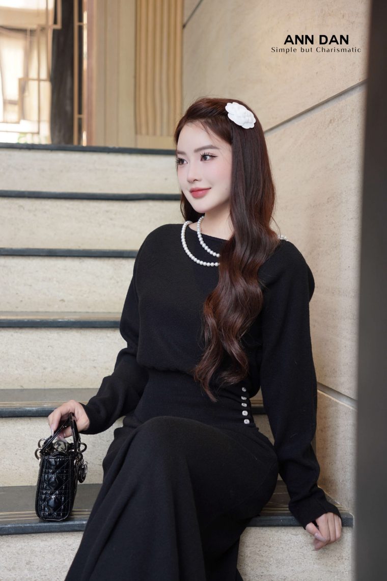 Set len cổ thuyền khuy eo