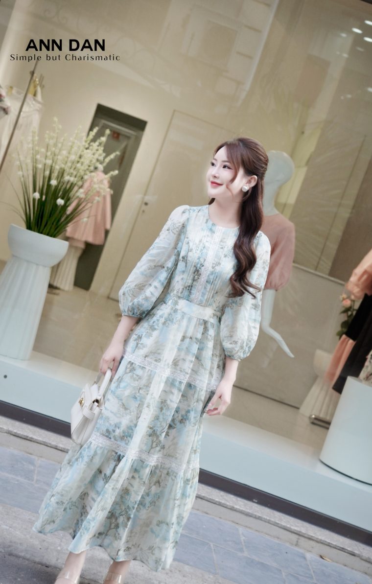 Đầm silk Nhật họa tiết 23