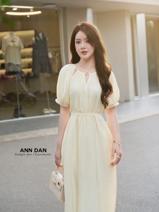 Đầm đũi xước cổ vòng 1 2