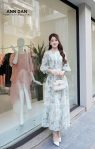 đầm dài phối ren