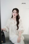 So mi babydoll dài ren ngực