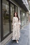 Đầm silk hoa vàng 3 dây 2