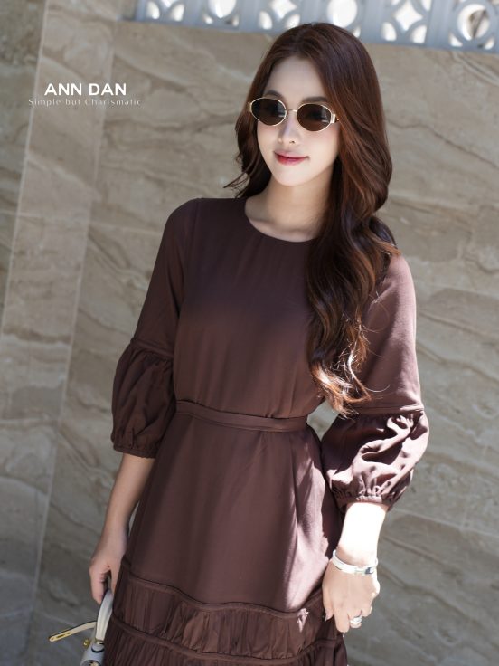 Đầm tole nâu 1