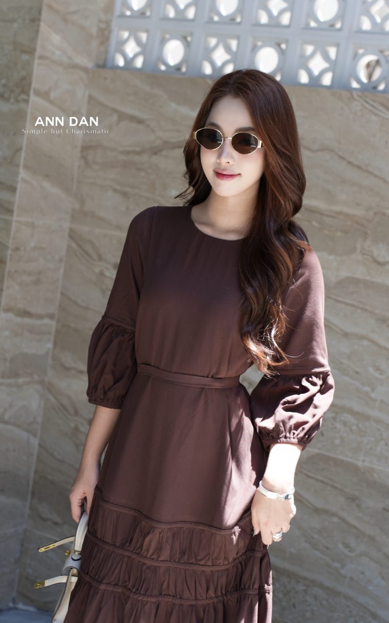 Đầm tole nâu 1