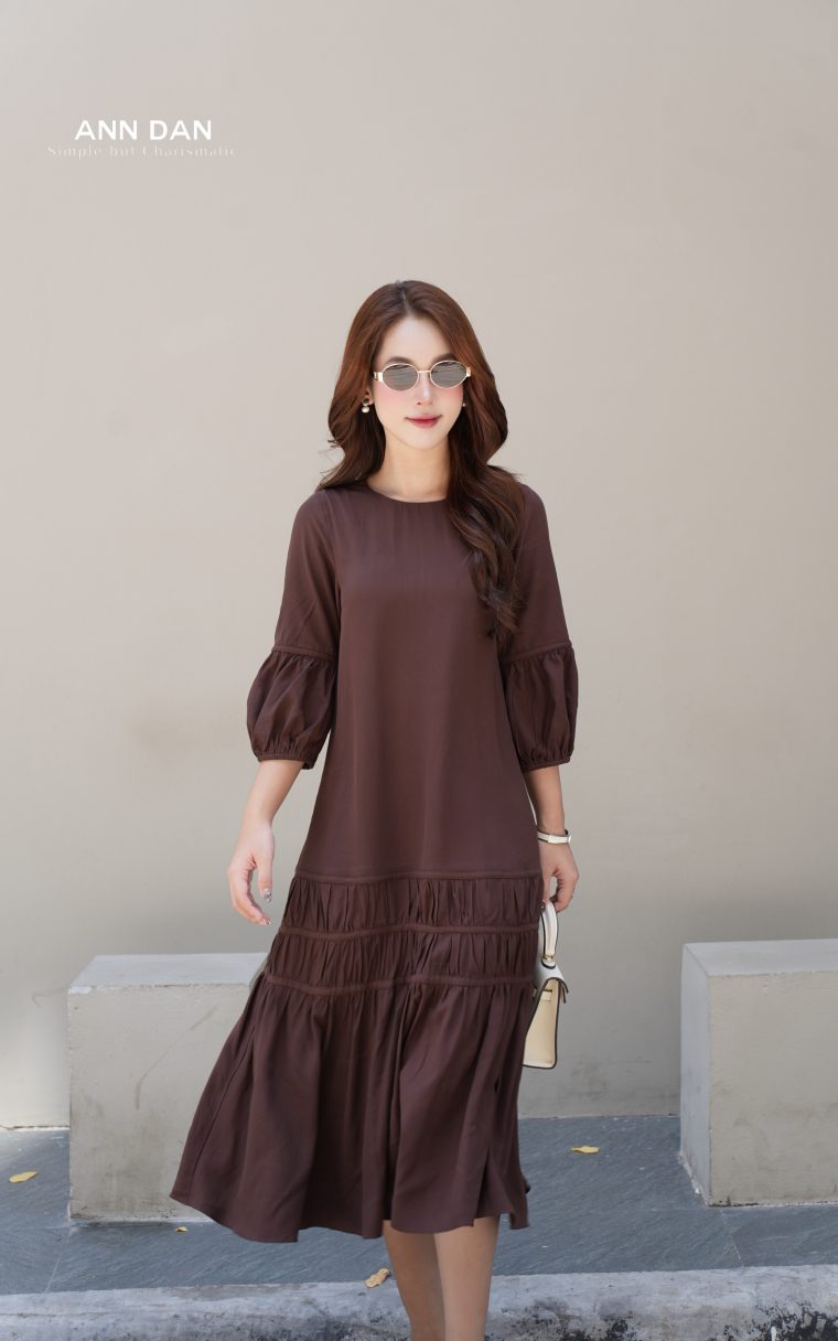 Đầm tole nâu 34
