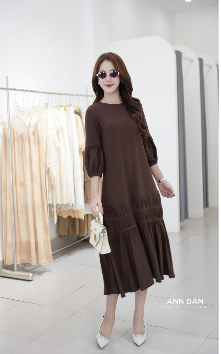 Đầm tole nâu 6
