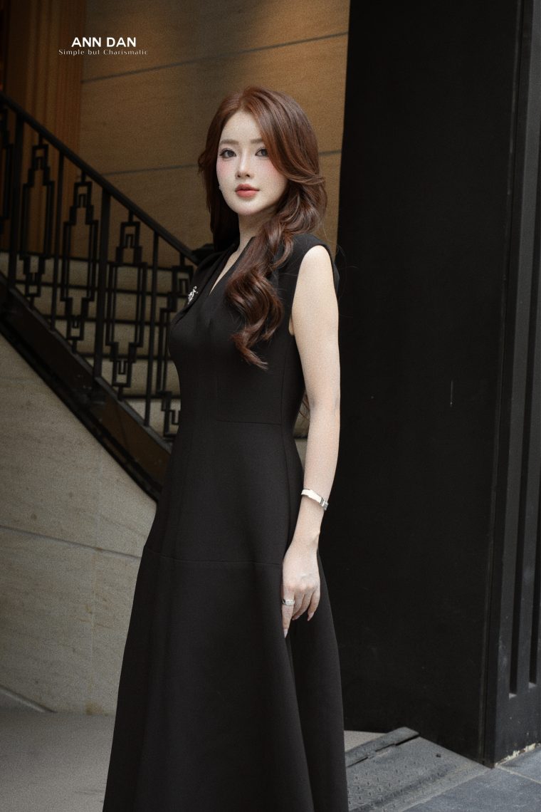 Đầm tuyết mưa đen cổ tim ư