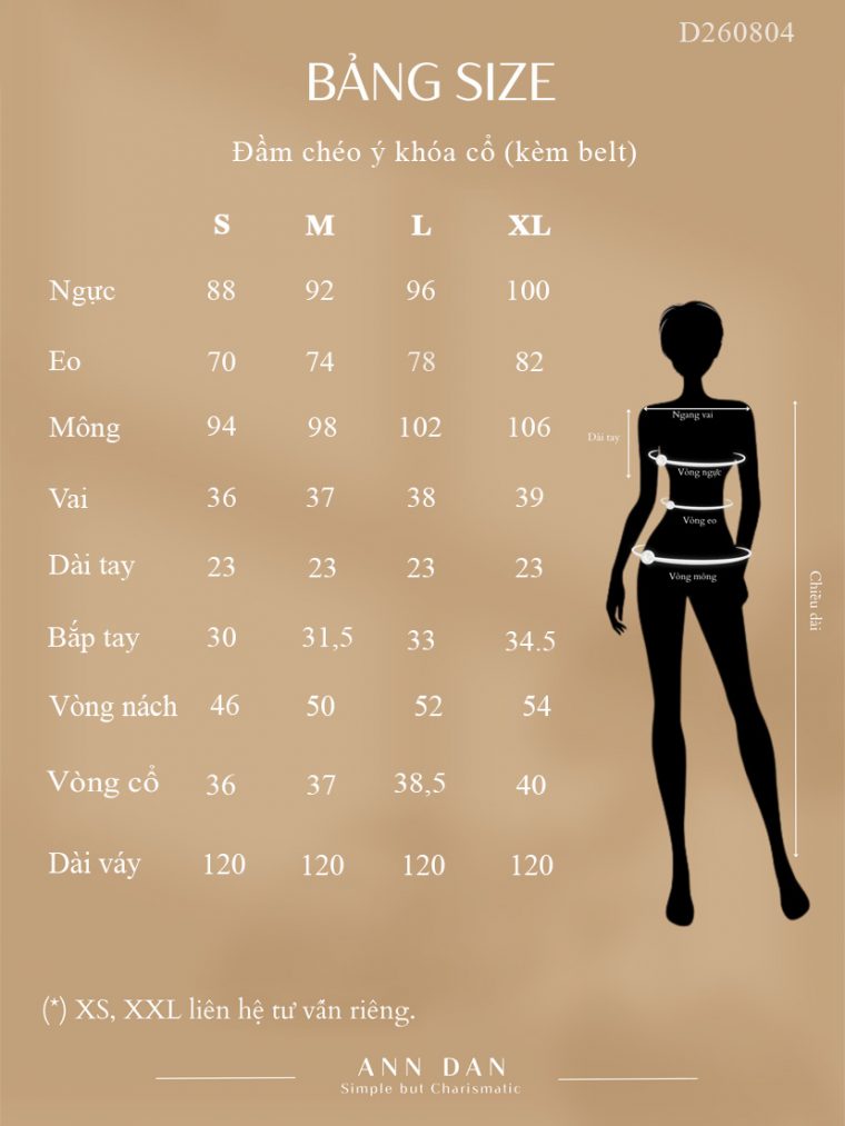 Đầm chéo ý khóa cổ (kèm belt)